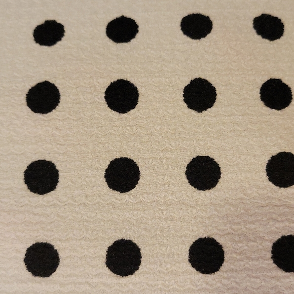 Zara Polka Dot Black & White Keyhole Crop Blouse Size L - Picture 6 of 10